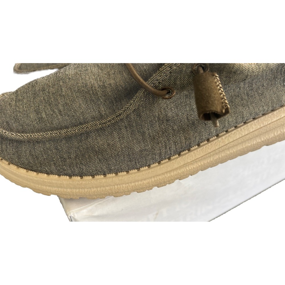 Hey Dude Wendy Stretch Steppa Grey Chambray Slip On Loafers Shoes Womens 8 - Picture 11 of 13